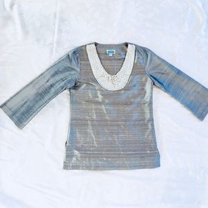 Devon Baer Gray Dupioni Silk Tunic